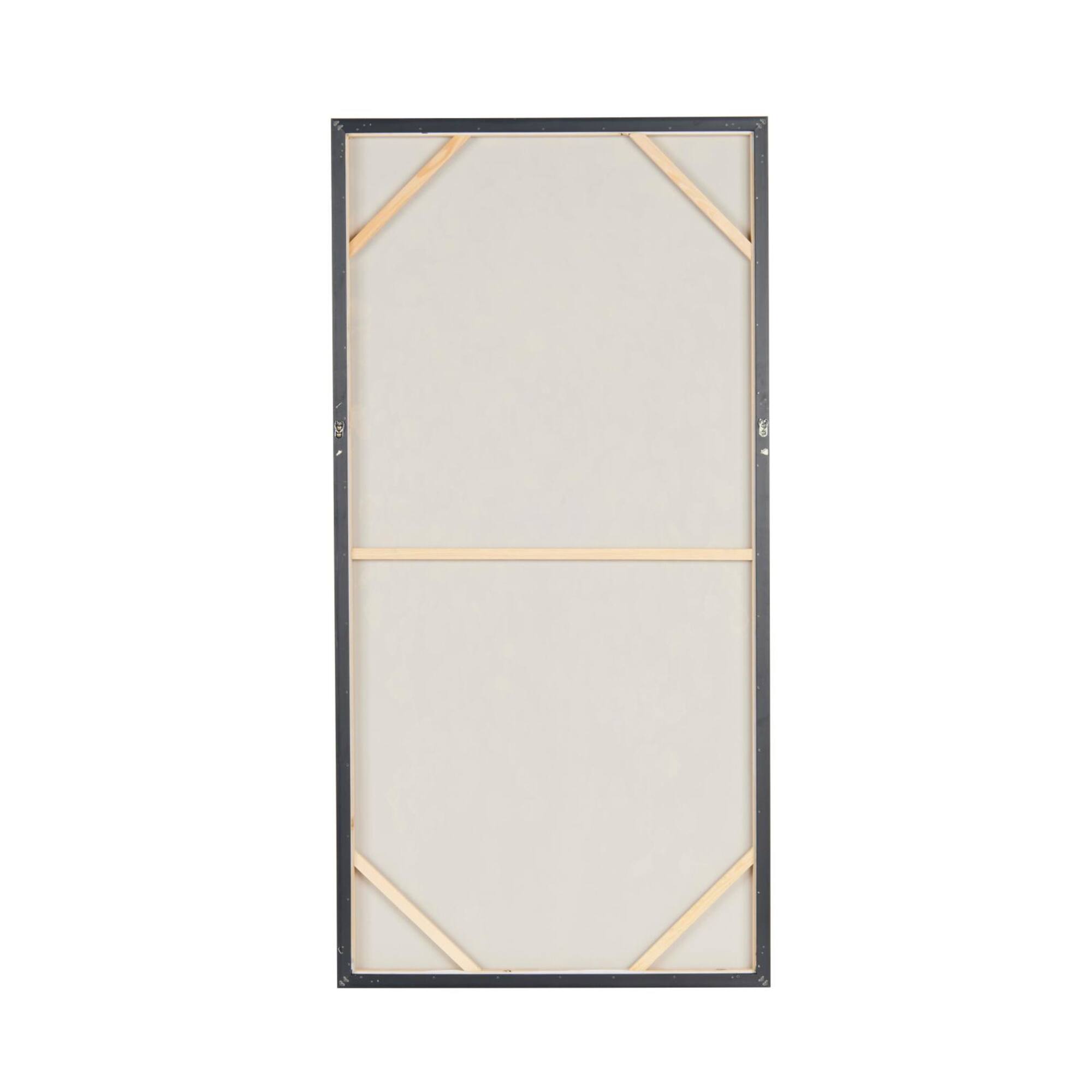 30" x 59" Black Polystone Tree with Gold Foil Accents Framed Wall Art